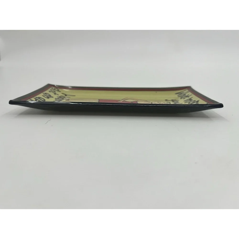 ViTG 60's Houze Art Glass Naughty Ashtray Trinket Dish Humor Sex Adam And Eve